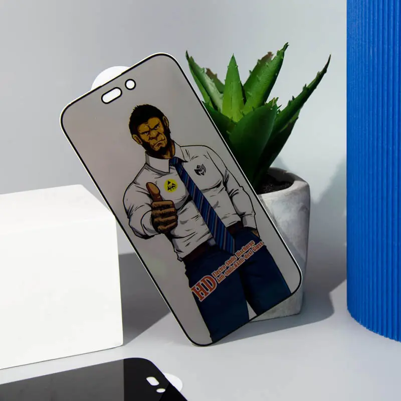 Ochronne szkło 5D Privacy do Apple iPhone 14 Pro (6.1"), Black 3, Szkło hartowane