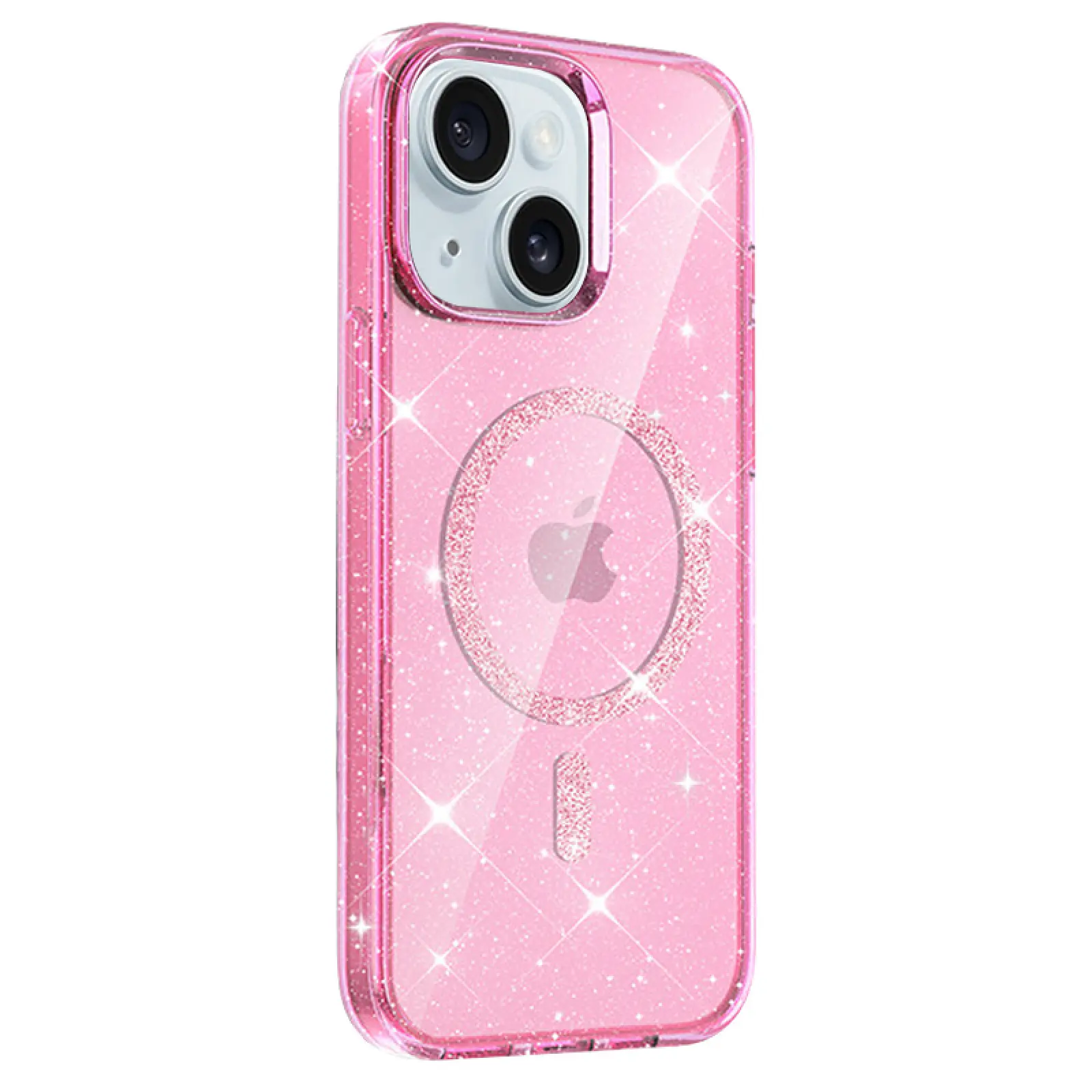 Etui TPU Eclipse Sparkle (MagFit) do Apple iPhone 15 (6.1"), Pink 1, TPU