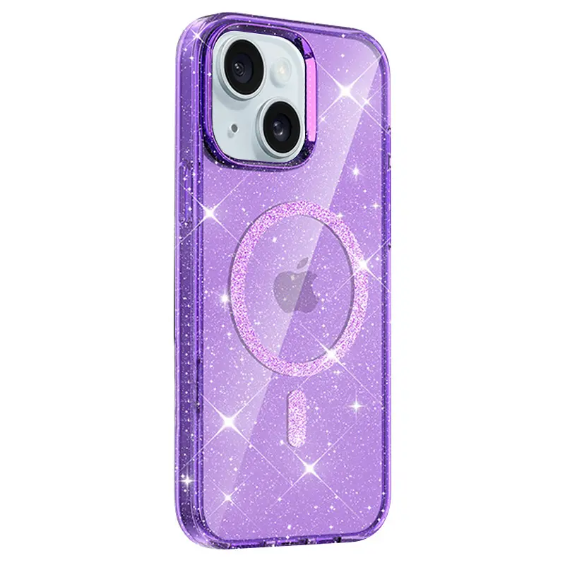 Etui TPU Eclipse Sparkle (MagFit) do Apple iPhone 15 (6.1"), Purple 1, TPU