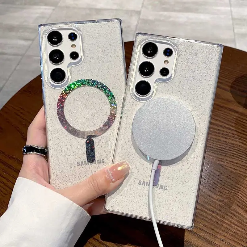 Etui TPU Eclipse Sparkle (MagFit) do Samsung Galaxy S24 Ultra, Clear 3, TPU