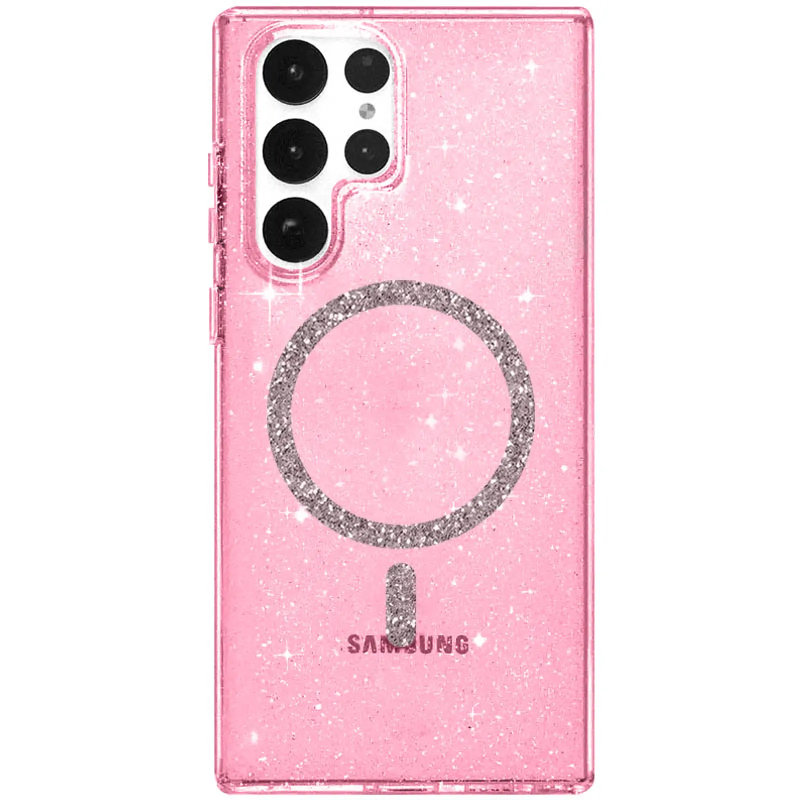 Etui TPU Eclipse Sparkle (MagFit) do Samsung Galaxy S24 Ultra, Pink, TPU
