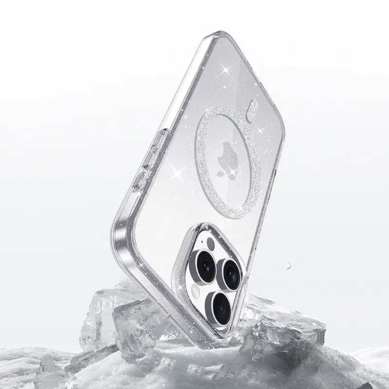 Etui TPU Eclipse Sparkle (MagFit) do Apple iPhone 16 Pro Max (6.9"), Clear 4, TPU