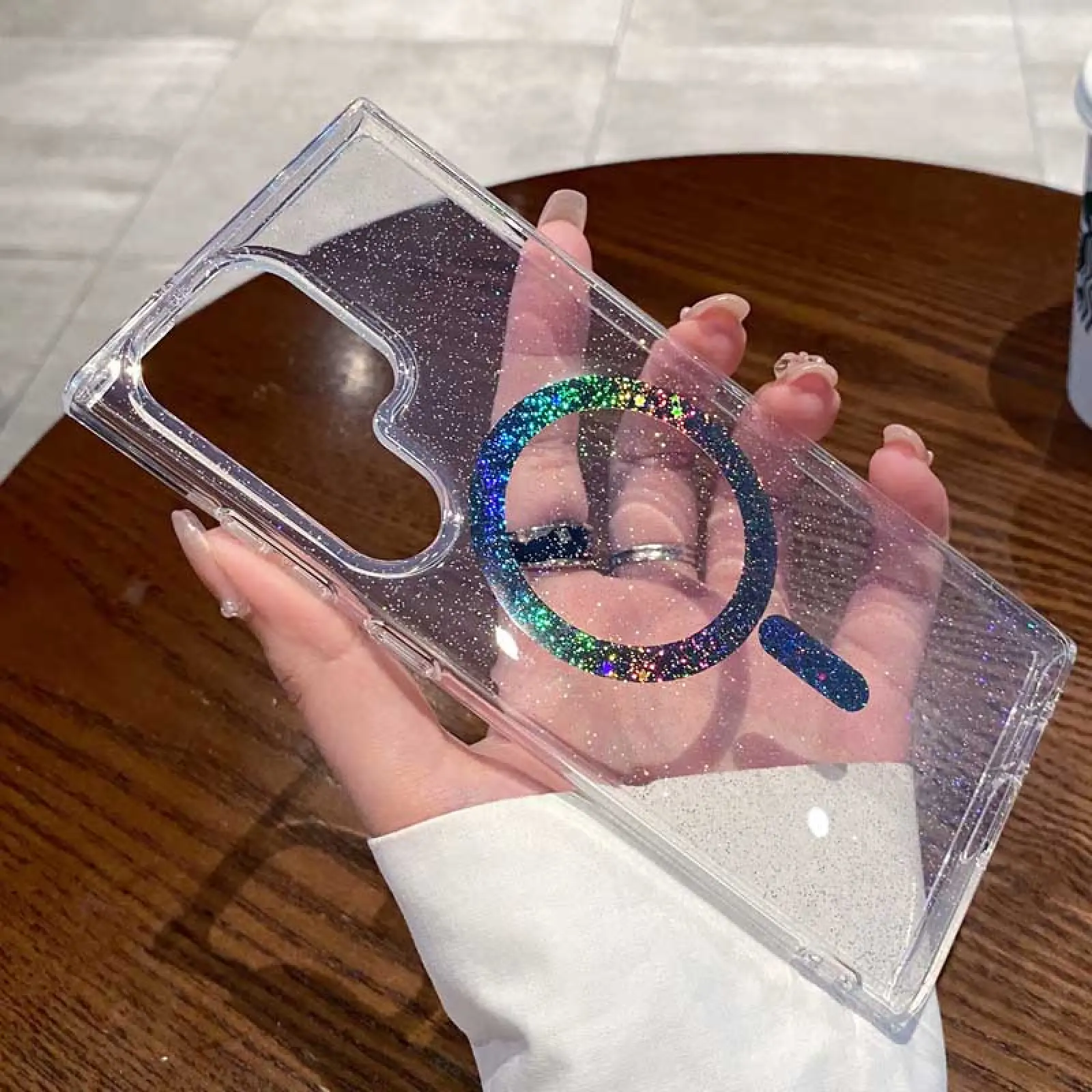 Чохол TPU Eclipse Sparkle (MagFit) для Samsung Galaxy S25 Ultra, Clear 2, TPU