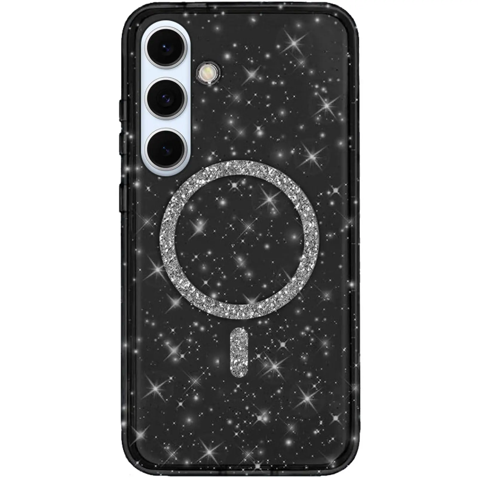 Case TPU Eclipse Sparkle (MagFit) for Samsung Galaxy S25+ / S24+, Black, TPU