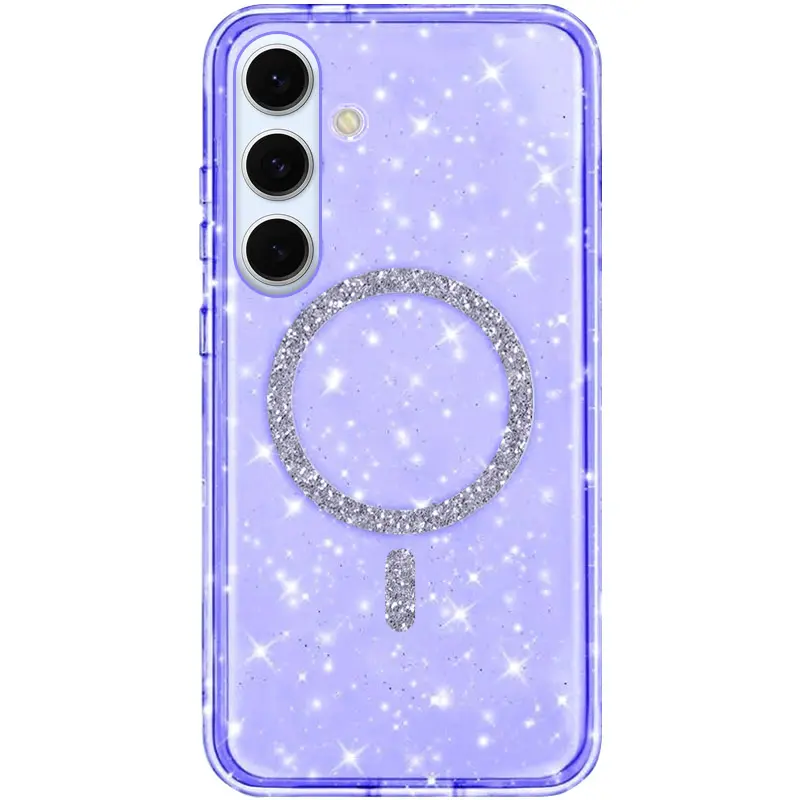 Case TPU Eclipse Sparkle (MagFit) for Samsung Galaxy S25 / S24, Purple, TPU