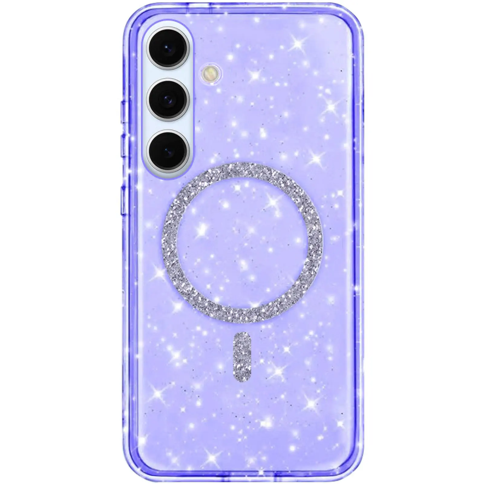 Case TPU Eclipse Sparkle (MagFit) for Samsung Galaxy S25 / S24, Purple, TPU