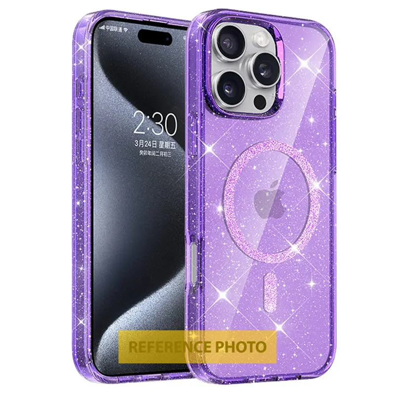 Etui TPU Eclipse Sparkle (MagFit) do Apple iPhone 16e (6.1"), Purple, TPU