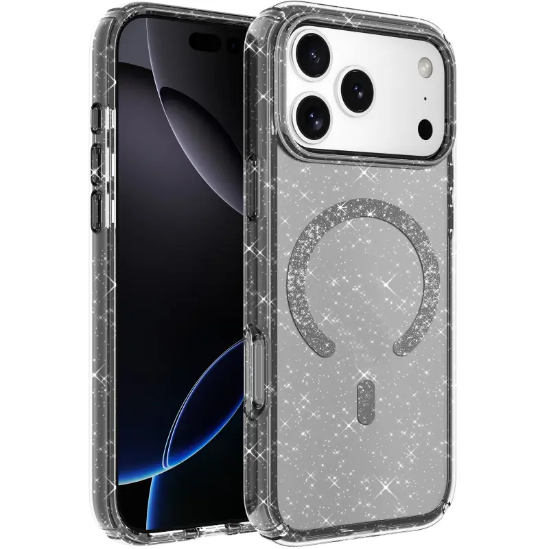 Etui TPU Eclipse Sparkle (MagFit) do Apple iPhone 17 Pro (6.3"), Black, TPU