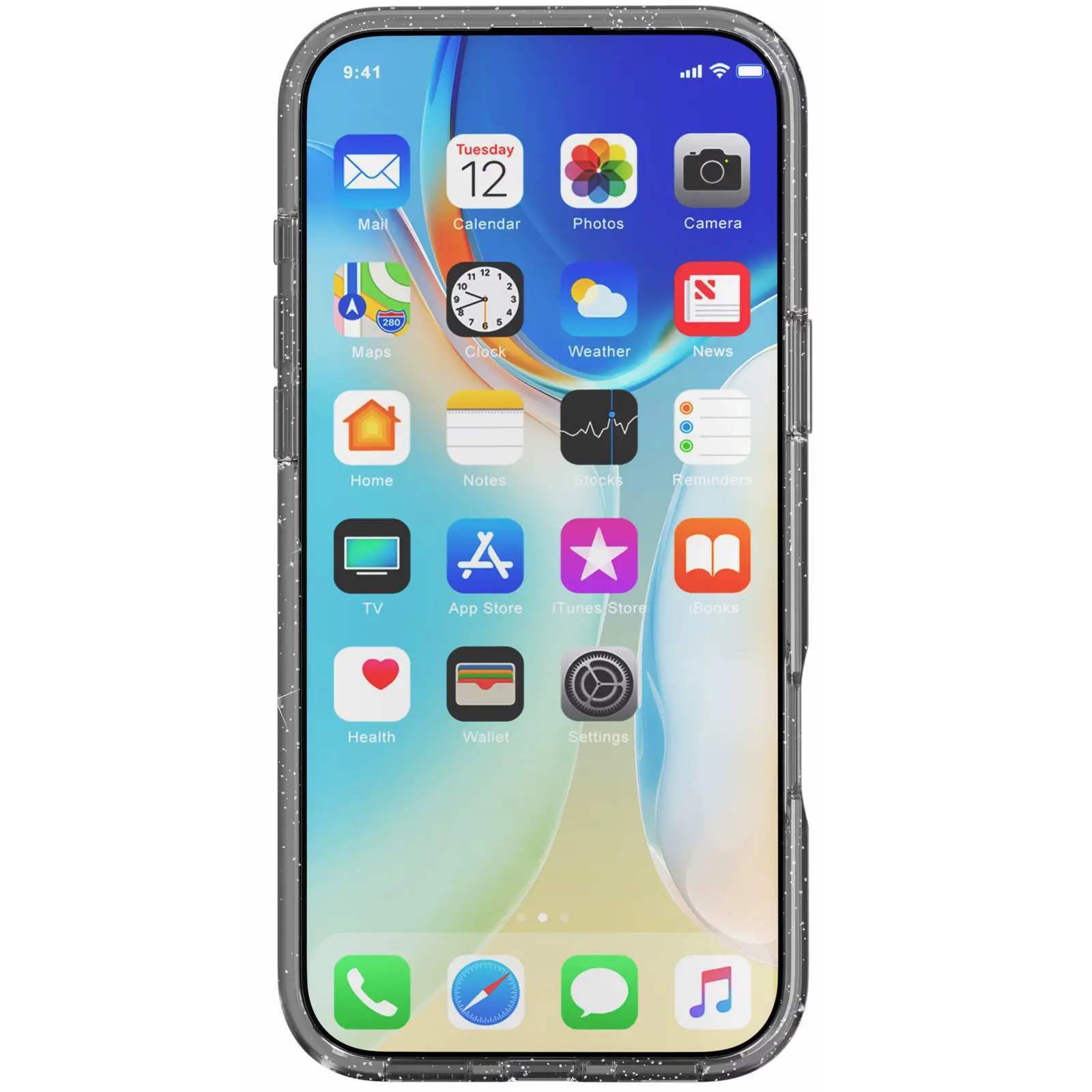 Etui TPU Eclipse Sparkle (MagFit) do Apple iPhone 17 Pro (6.3"), Black 2, TPU