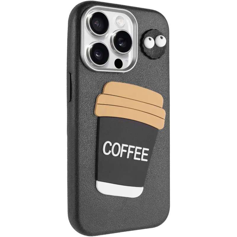 Etui TPU Leather Toys do Apple iPhone 12 Pro Max / 13 Pro Max (6.7"), Coffee / Black, Sztuczna skóra