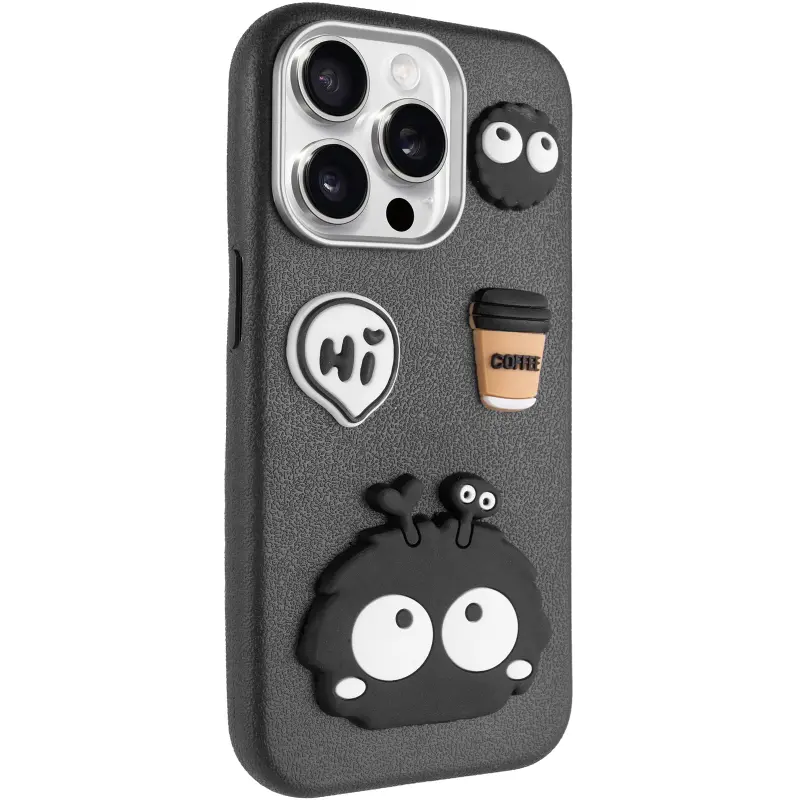 Etui TPU Leather Toys do Apple iPhone 14 Pro (6.1"), Monster / Black, Sztuczna skóra