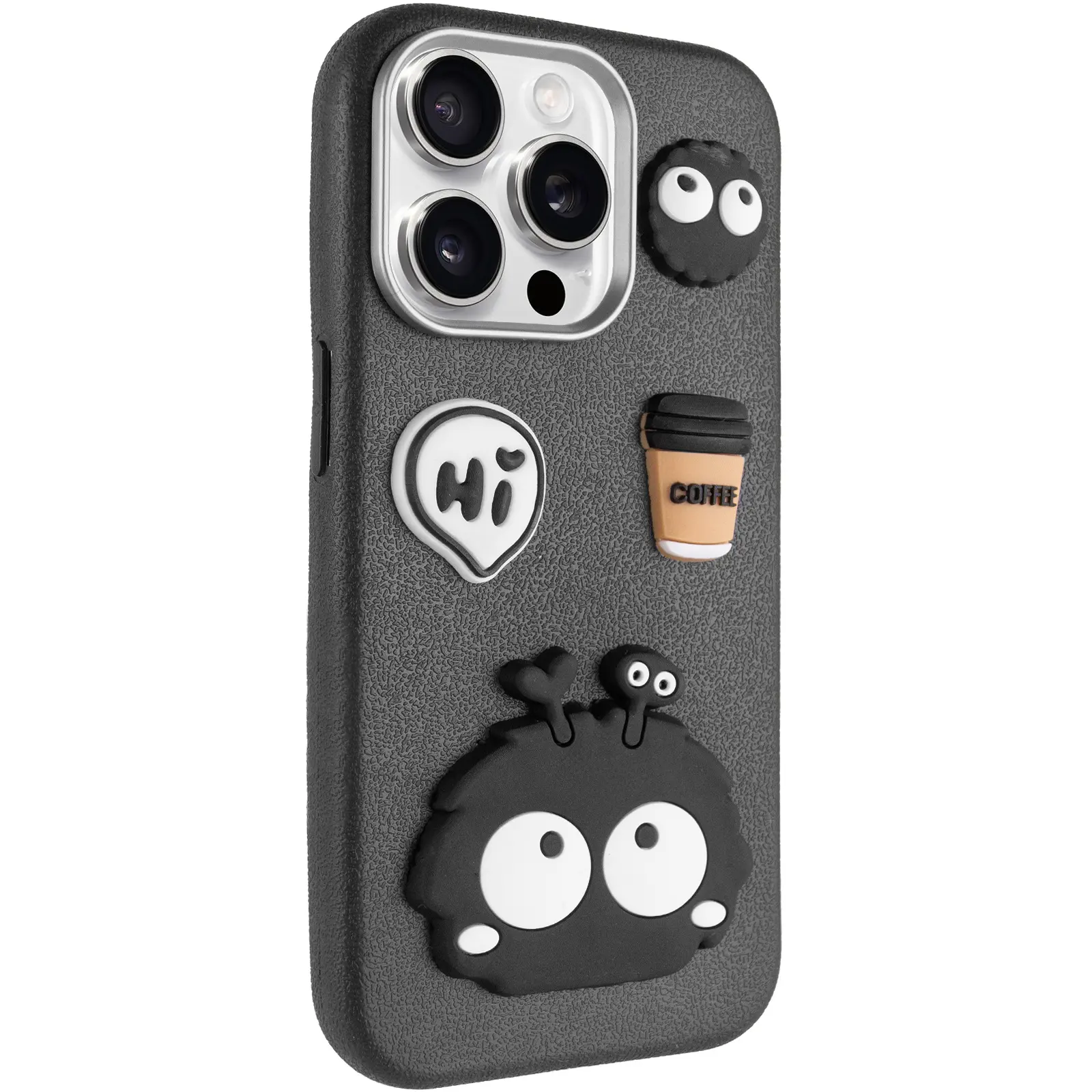 Etui TPU Leather Toys do Apple iPhone 14 Pro (6.1"), Monster / Black, Sztuczna skóra