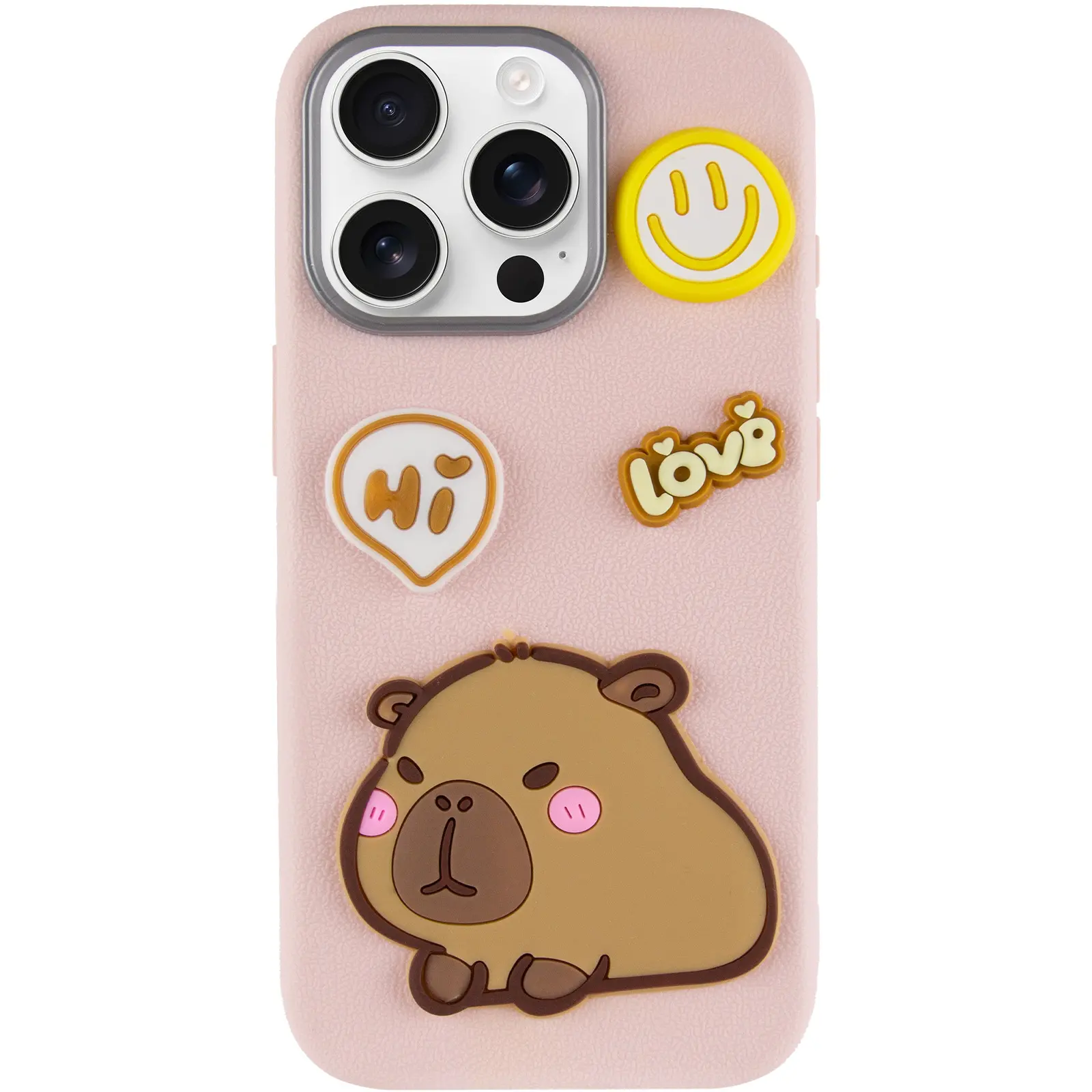 Etui TPU Leather Toys do Apple iPhone 14 Pro (6.1"), Capybara / Pink 1, Sztuczna skóra