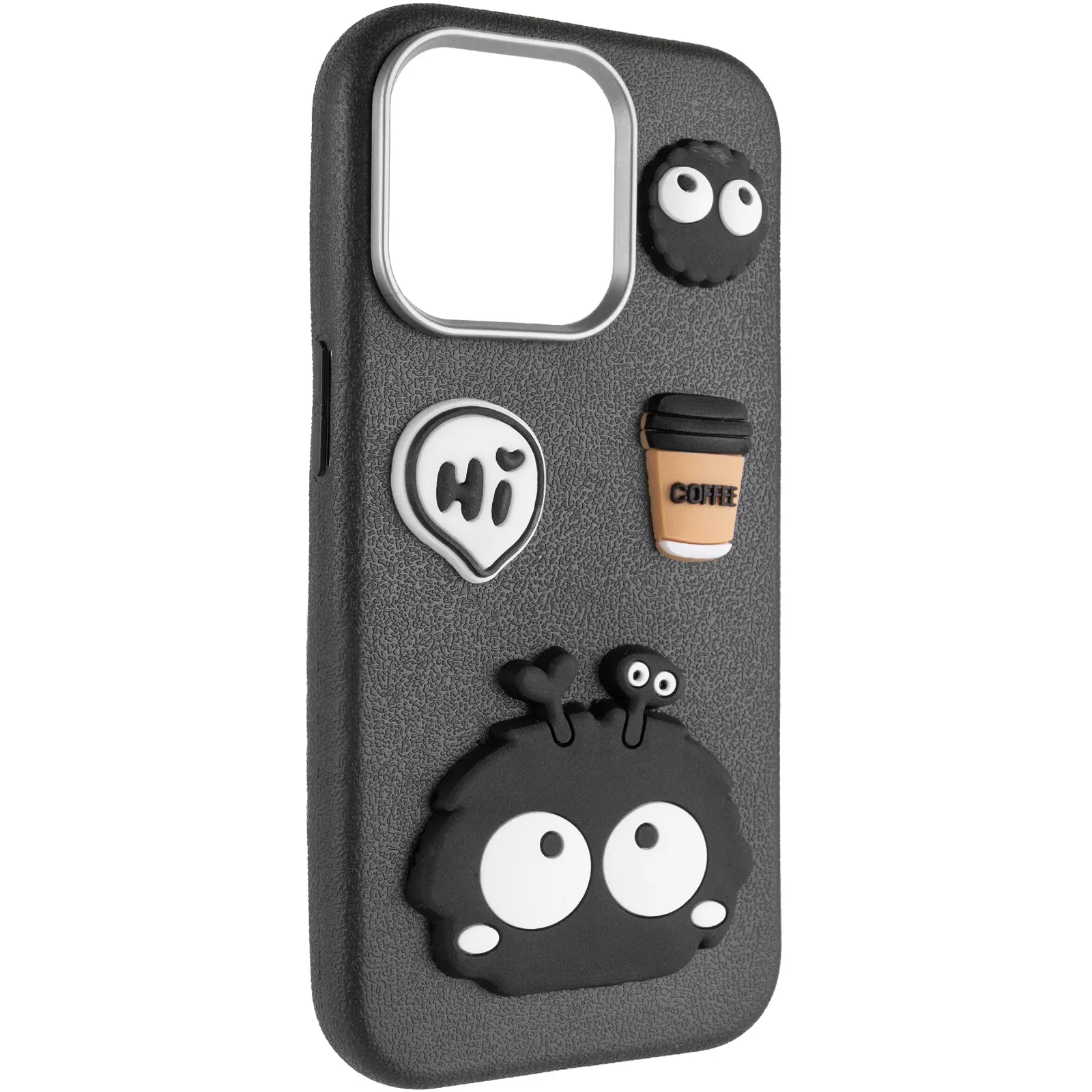 Etui TPU Leather Toys do Apple iPhone 15 (6.1"), Monster / Black, Sztuczna skóra