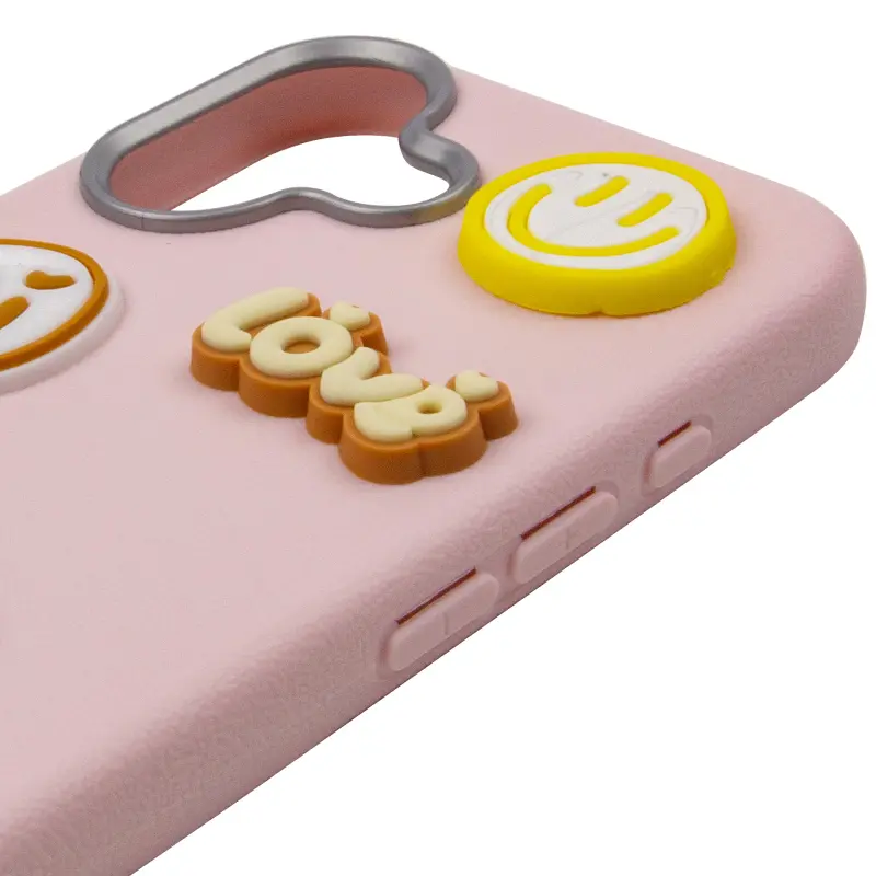 Etui TPU Leather Toys do Apple iPhone 16 (6.1"), Capybara / Pink 3, Sztuczna skóra