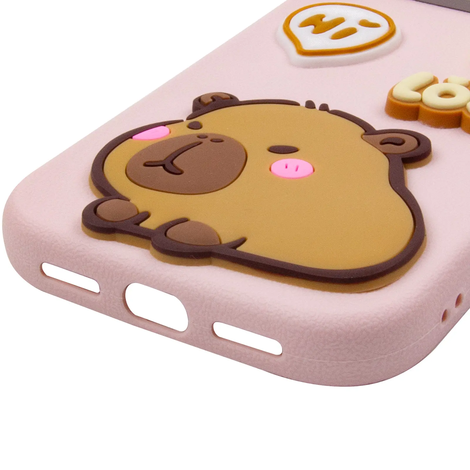 Etui TPU Leather Toys do Apple iPhone 16 (6.1"), Capybara / Pink 4, Sztuczna skóra