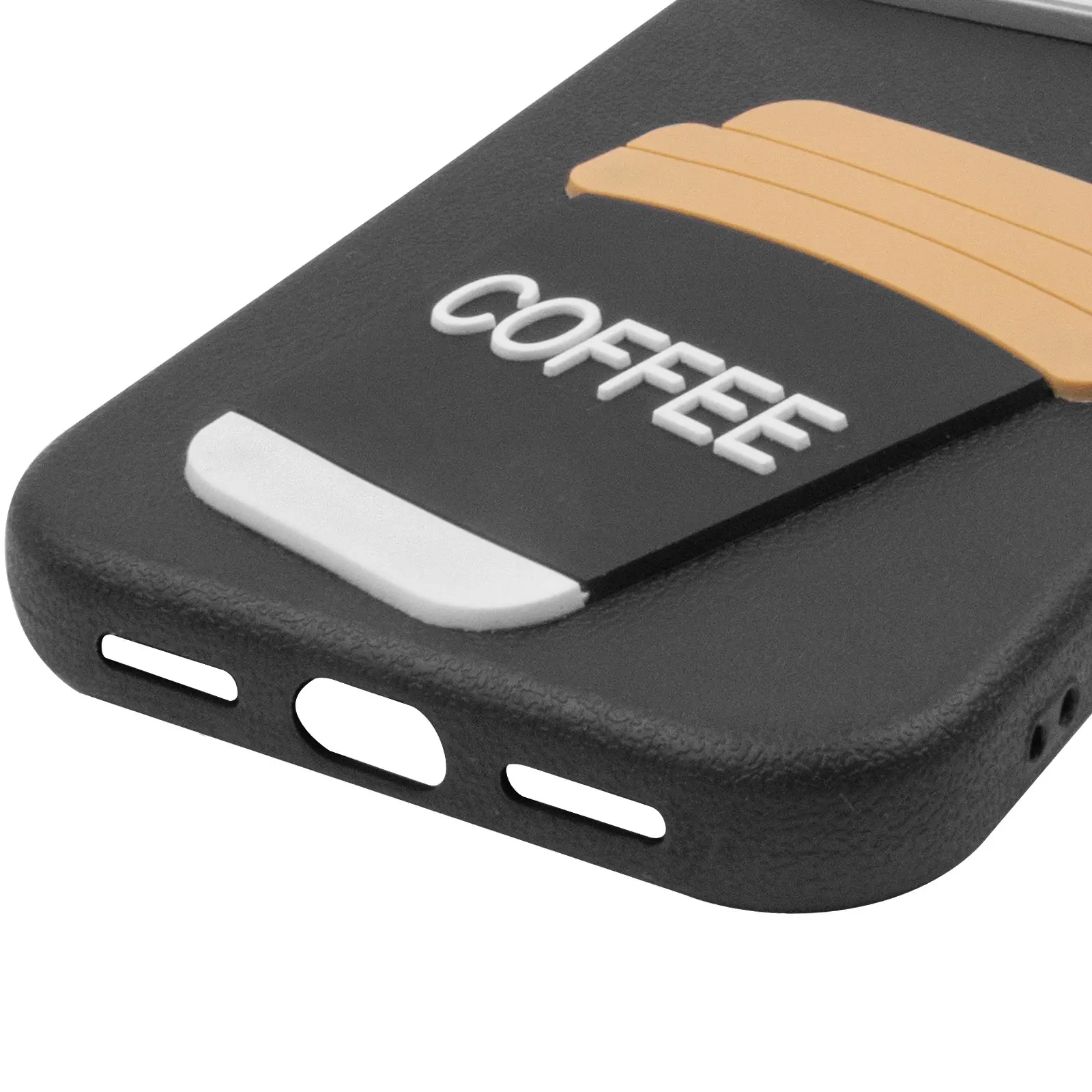 Etui TPU Leather Toys do Apple iPhone 16 (6.1"), Coffee / Black 4, Sztuczna skóra