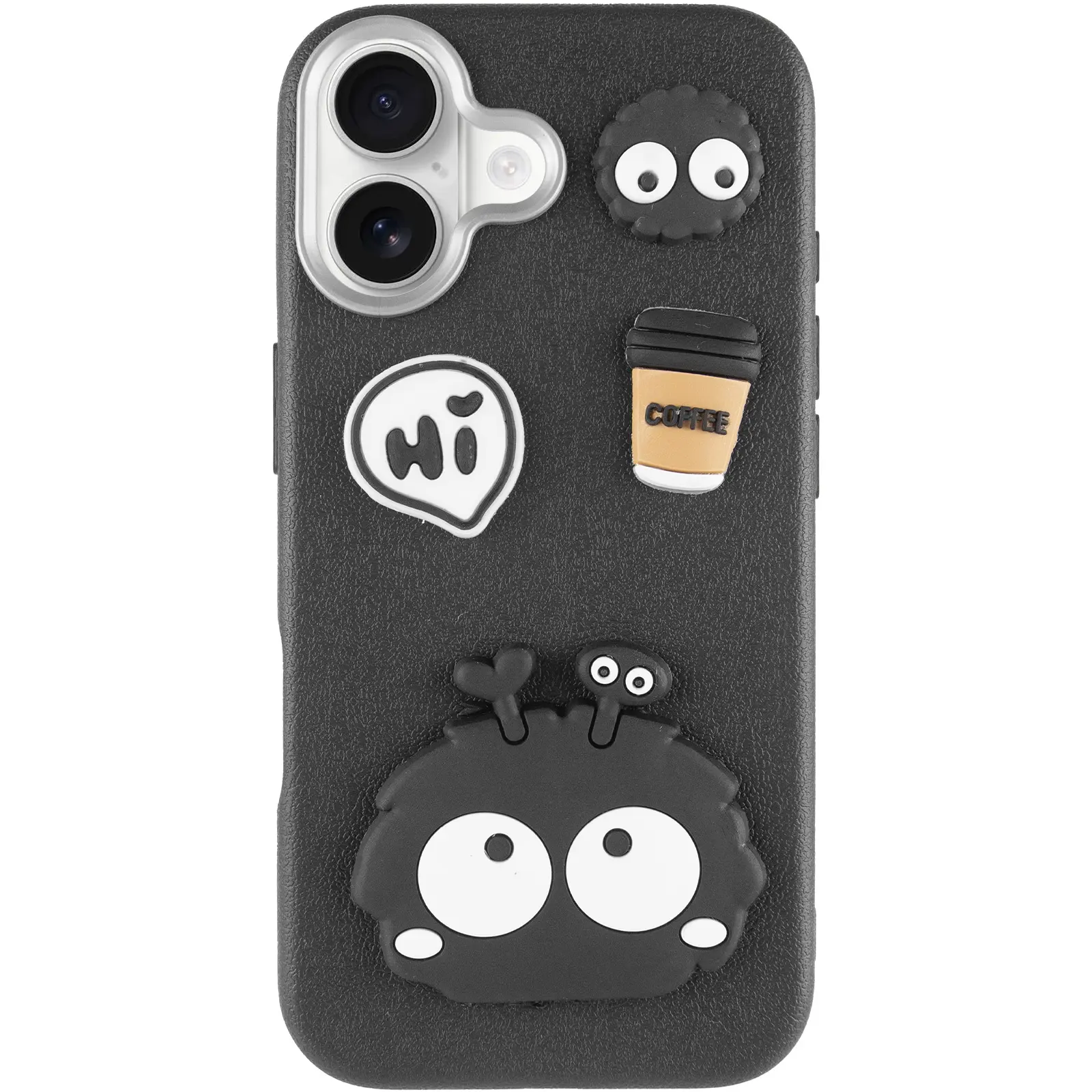 Etui TPU Leather Toys do Apple iPhone 16 (6.1"), Monster / Black 1, Sztuczna skóra