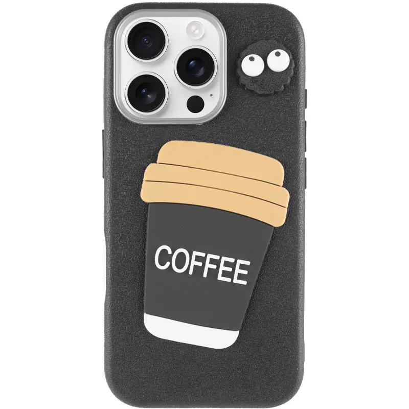 Etui TPU Leather Toys do Apple iPhone 16 Pro Max (6.9"), Coffee / Black 1, Sztuczna skóra