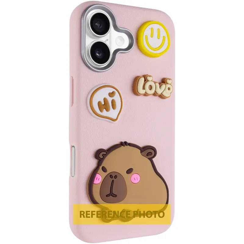 Etui TPU Leather Toys do Apple iPhone 17 Air (6.5"), Capybara / Pink, Sztuczna skóra