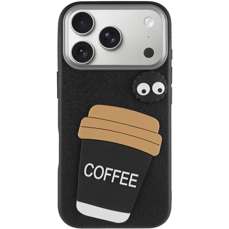 Etui TPU Leather Toys do Apple iPhone 17 Pro (6.3"), Coffee / Black 1, Sztuczna skóra