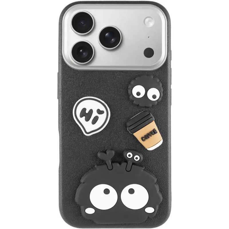 Etui TPU Leather Toys do Apple iPhone 17 Pro (6.3"), Monster / Black 1, Sztuczna skóra