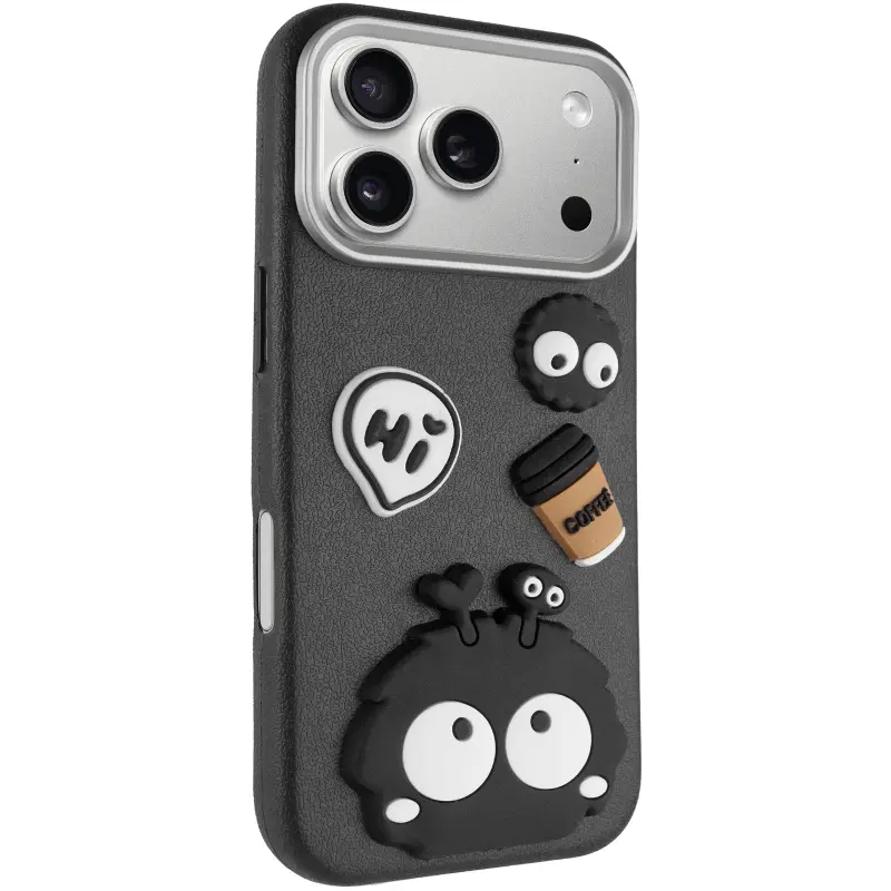 Etui TPU Leather Toys do Apple iPhone 17 Pro Max (6.9"), Monster / Black, Sztuczna skóra