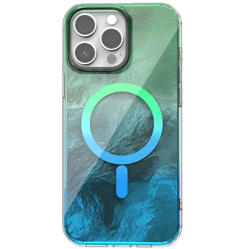 Etui TPU Shiny Mountain Magnetic Fit do Apple iPhone 12 Pro Max (6.7"), Green / Blue, TPU
