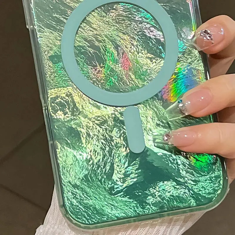Etui TPU Shiny Mountain Magnetic Fit do Apple iPhone 16 (6.1"), Green 1, TPU