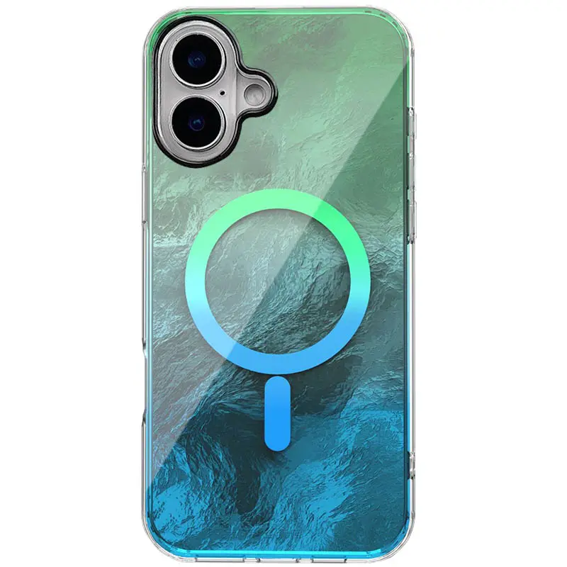Etui TPU Shiny Mountain Magnetic Fit do Apple iPhone 16 (6.1"), Green / Blue, TPU