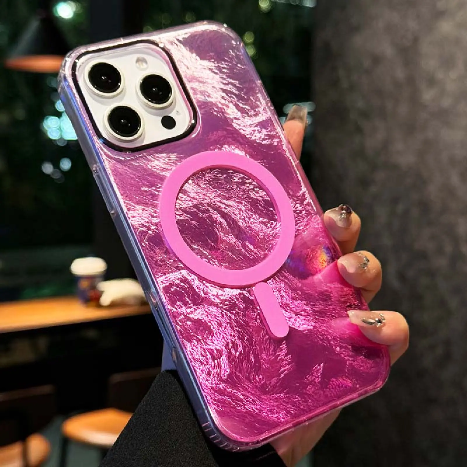 Etui TPU Shiny Mountain Magnetic Fit do Apple iPhone 16 Pro (6.3"), Pink 2, TPU