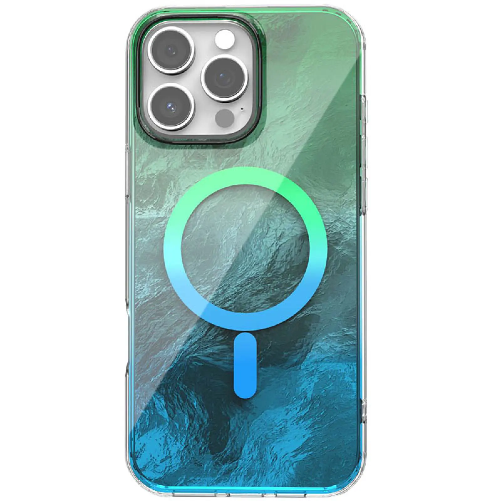 Etui TPU Shiny Mountain Magnetic Fit do Apple iPhone 16 Pro Max (6.9"), Green / Blue, TPU