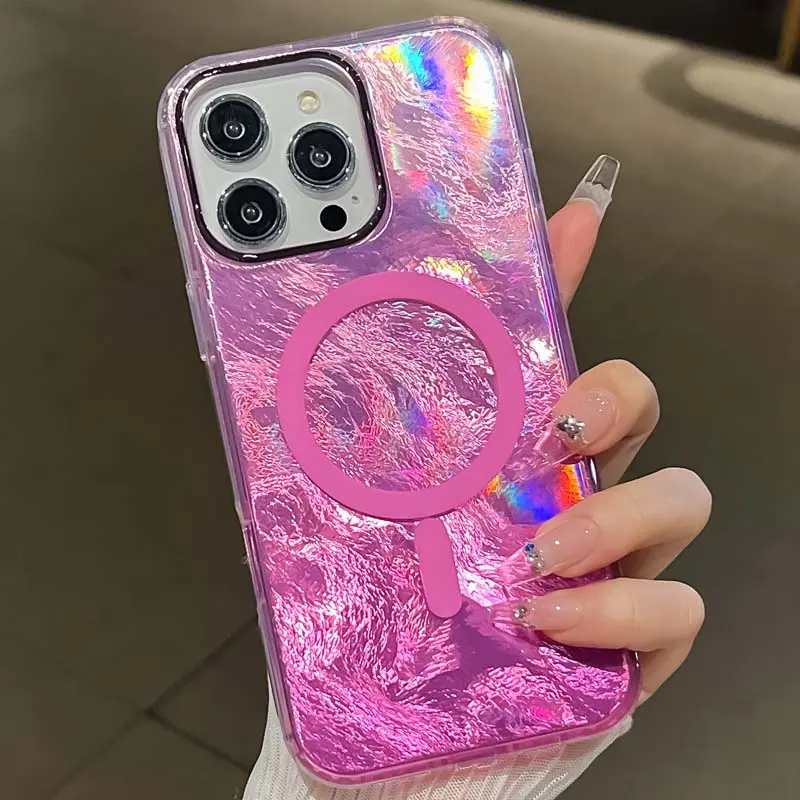 Etui TPU Shiny Mountain Magnetic Fit do Apple iPhone 16 Pro Max (6.9"), Pink 1, TPU