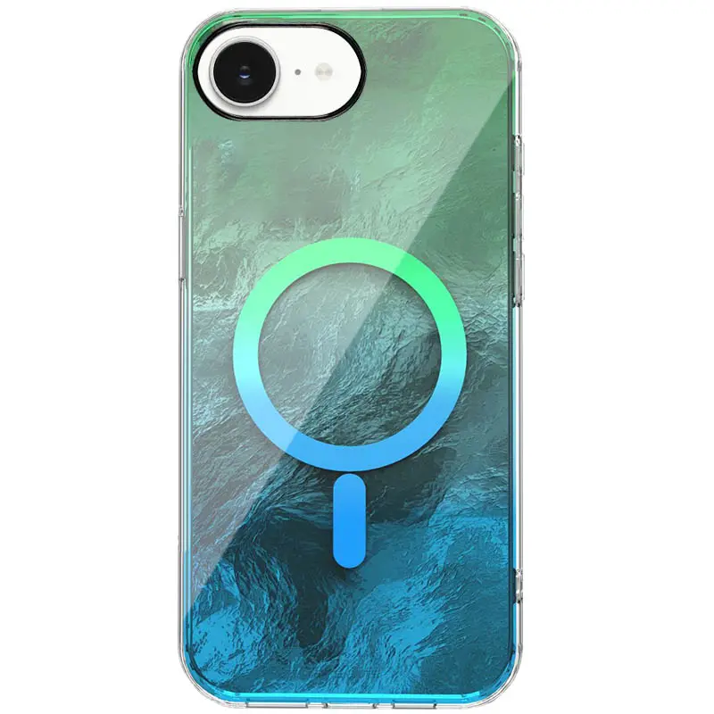 Etui TPU Shiny Mountain Magnetic Fit do Apple iPhone 16e / 17e (6.1"), Green / Blue, TPU