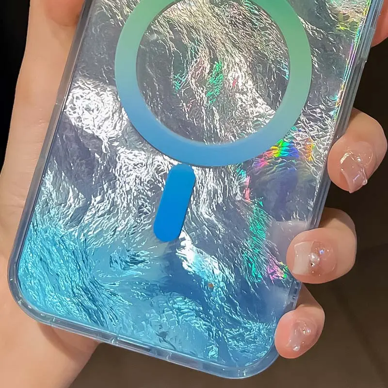 Etui TPU Shiny Mountain Magnetic Fit do Apple iPhone 16e / 17e (6.1"), Green / Blue 1, TPU