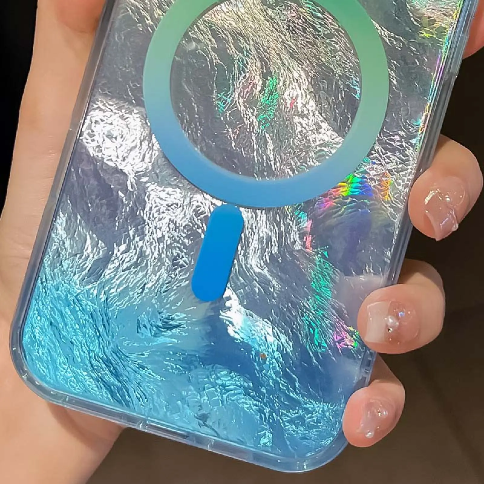 Etui TPU Shiny Mountain Magnetic Fit do Apple iPhone 16e / 17e (6.1"), Green / Blue 1, TPU