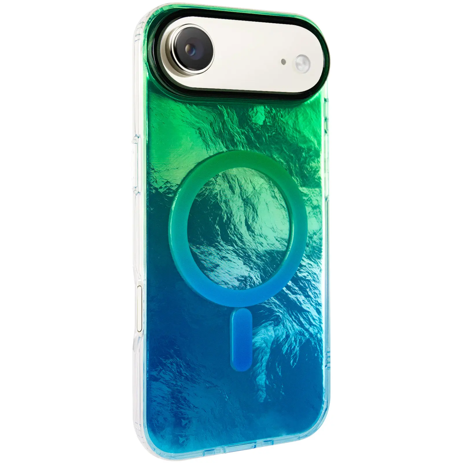 Etui TPU Shiny Mountain Magnetic Fit do Apple iPhone 17 Air (6.5"), Green / Blue, TPU