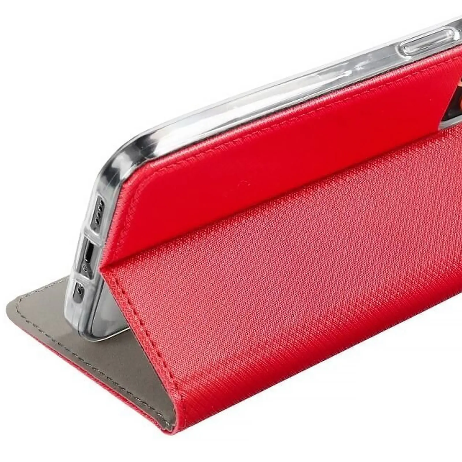 Etui książka Magnet do Xiaomi Redmi 17 4G / 5G, Red 2, Sztuczna skóra