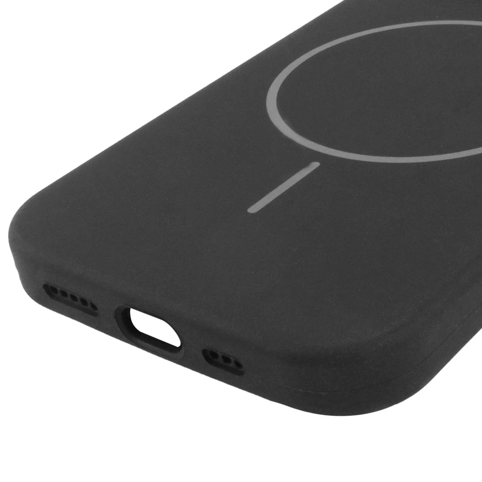 Etui Silicone Case Full Protective with MagSafe do Apple iPhone 14 (6.1"), Czarny / Black 4, Silikon