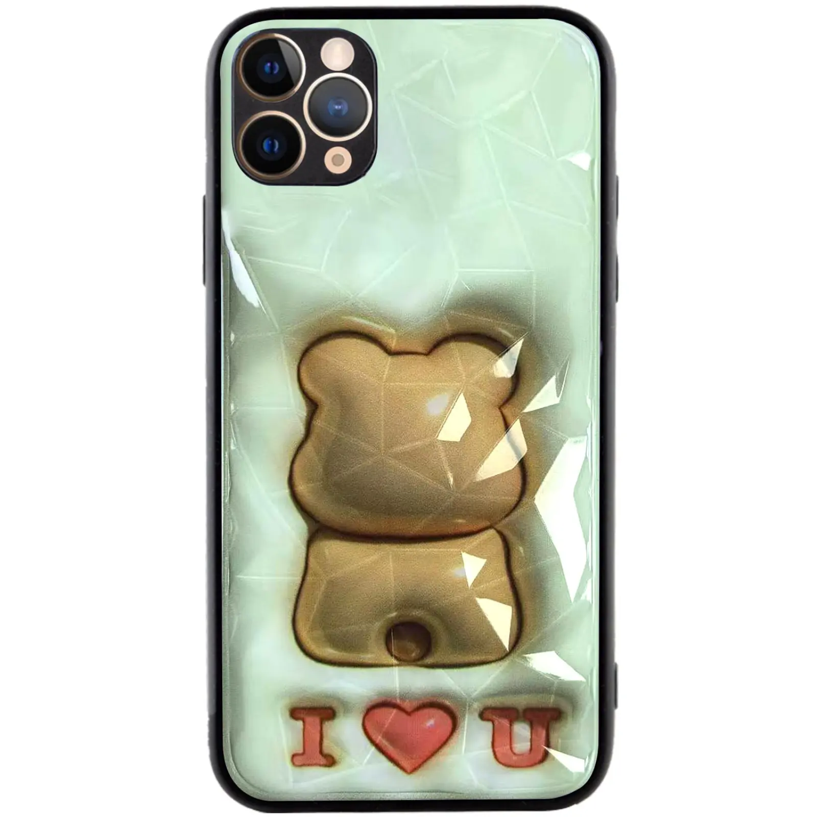 TPU+PC etui Prisma Fluffie do Apple iPhone 11 Pro (5.8"), Bear, TPU+PC