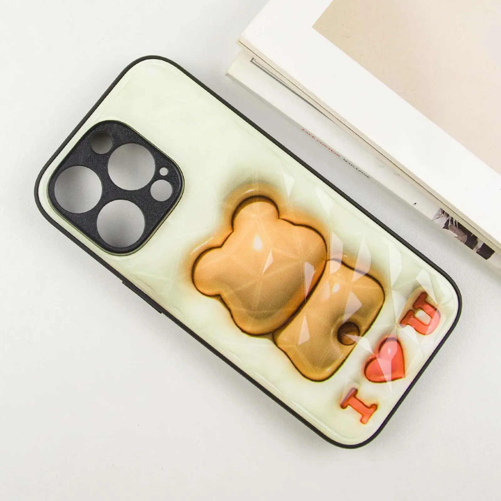 TPU+PC etui Prisma Fluffie do Apple iPhone 16 Pro (6.3"), Bear 2, TPU+PC