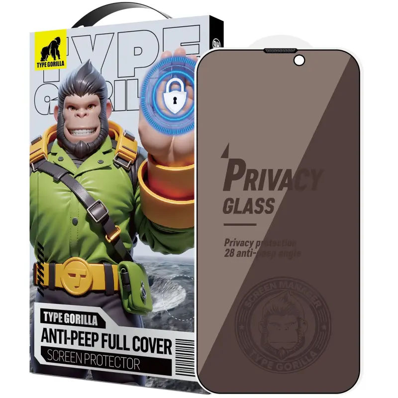 Ochronne szkło TYPE GORILLA Full Cover Anti-Peep