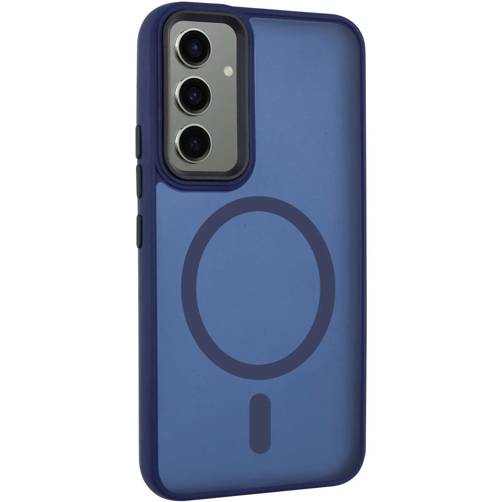 Etui TPU+PC Lyon Frosted with MagSafe do Samsung Galaxy S25, Deep Navy, TPU+PC