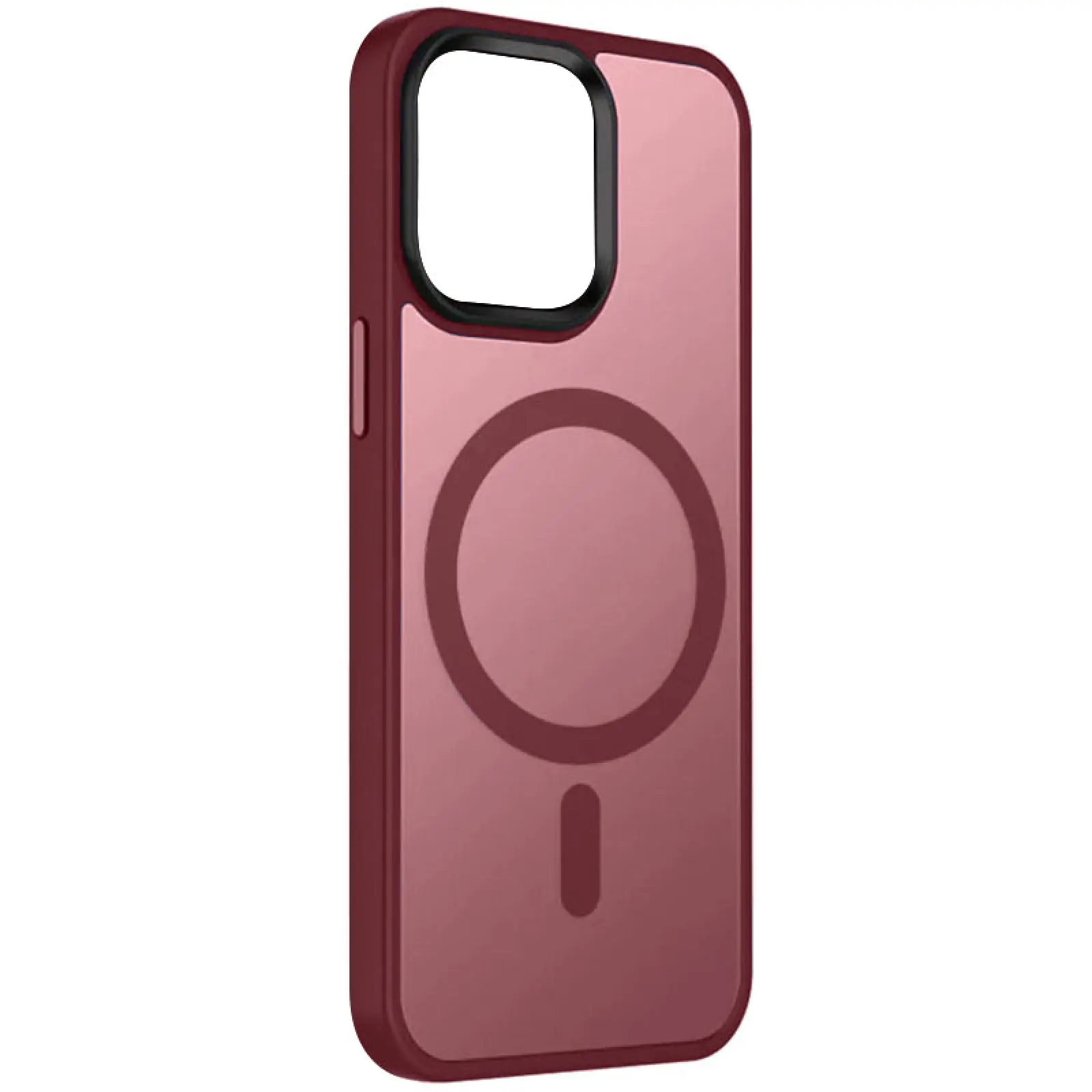 Чохол Colorful Metal Buttons MagSafe для Apple iPhone 15 (6.1"), Wine Red, TPU+PC