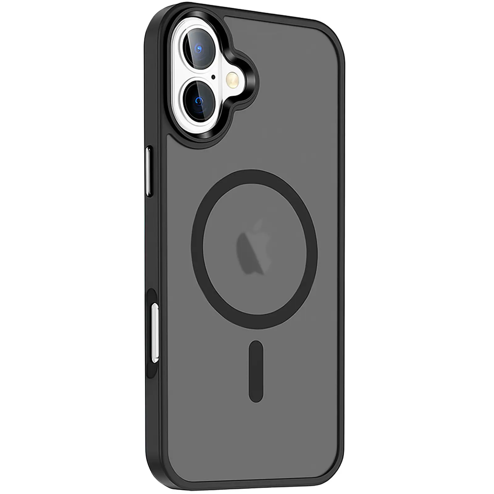 Etui Colorful Metal Buttons MagSafe do Apple iPhone 16 (6.1"), Black, TPU+PC