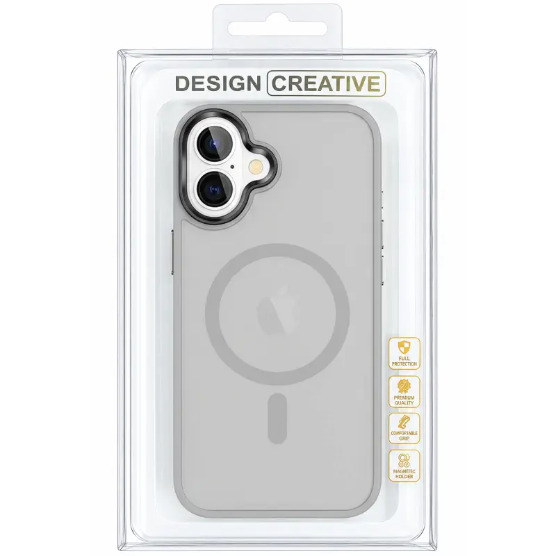 Etui Ummi Colorful Metal Buttons with Magnetic Fit do Apple iPhone 16 (6.1"), Grey 2, TPU+PC