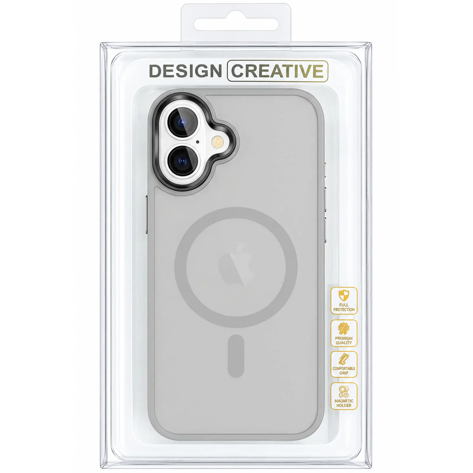 Etui Ummi Colorful Metal Buttons with Magnetic Fit do Apple iPhone 16 (6.1"), Grey 2, TPU+PC