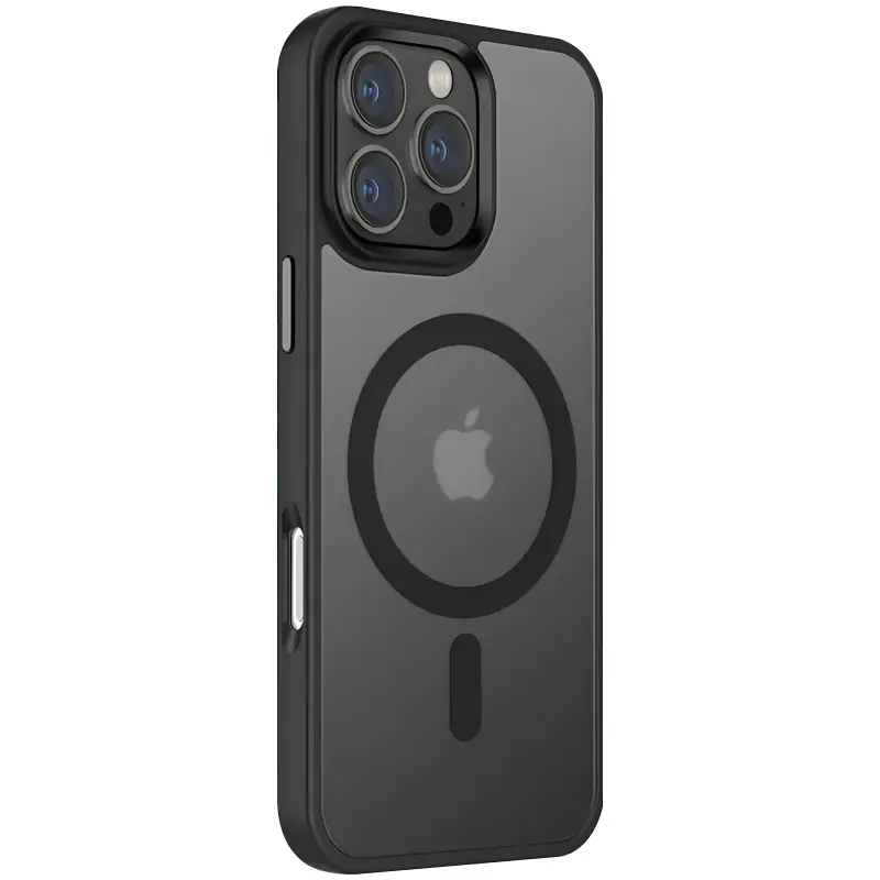 Чохол Colorful Metal Buttons MagSafe для Apple iPhone 16 Pro (6.3"), Black, TPU+PC