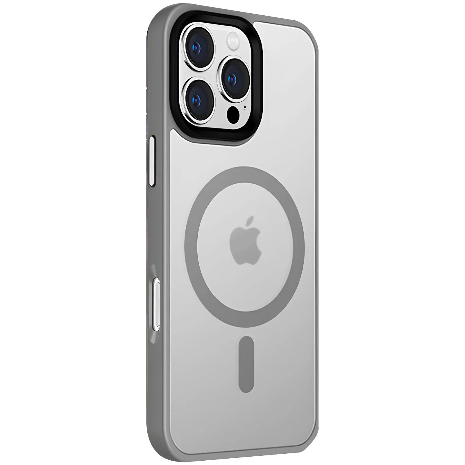 Чохол Colorful Metal Buttons MagSafe для Apple iPhone 16 Pro (6.3"), Grey, TPU+PC
