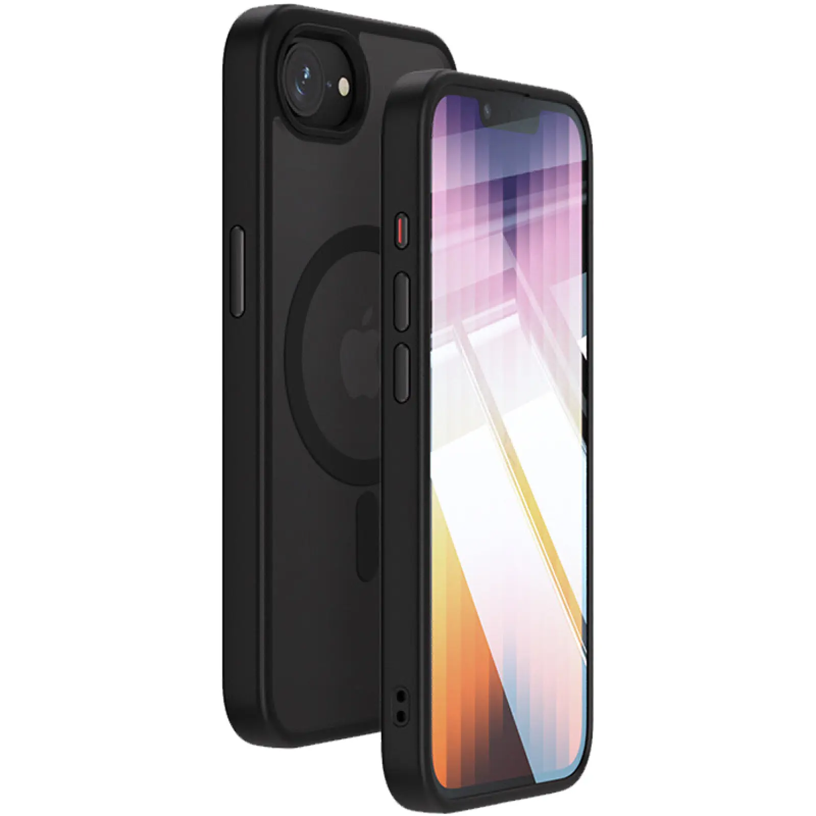 Case Colorful Metal Buttons MagSafe for Apple iPhone 16e (6.1"), TPU+PC